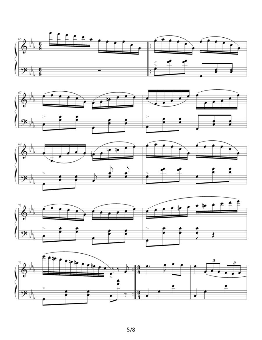 c小调圆舞曲钢琴曲谱（图5）
