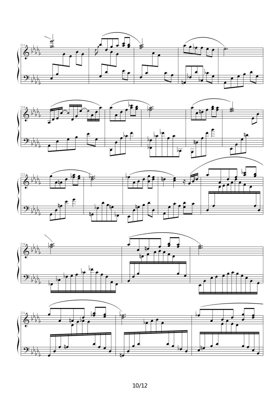 蓝色独白钢琴曲谱（图10）