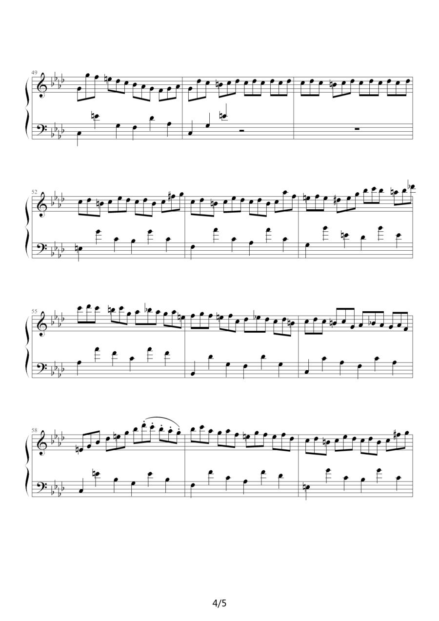 练习曲Op.25 No.2（肖邦曲、欧阳阳制谱版）钢琴曲谱（图4）