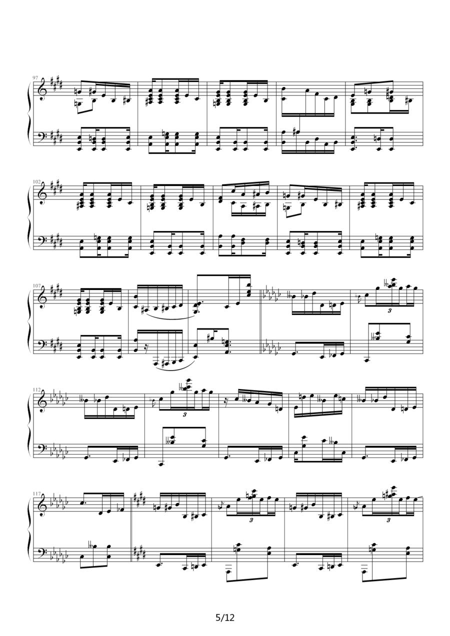 蓝色独白钢琴曲谱（图5）