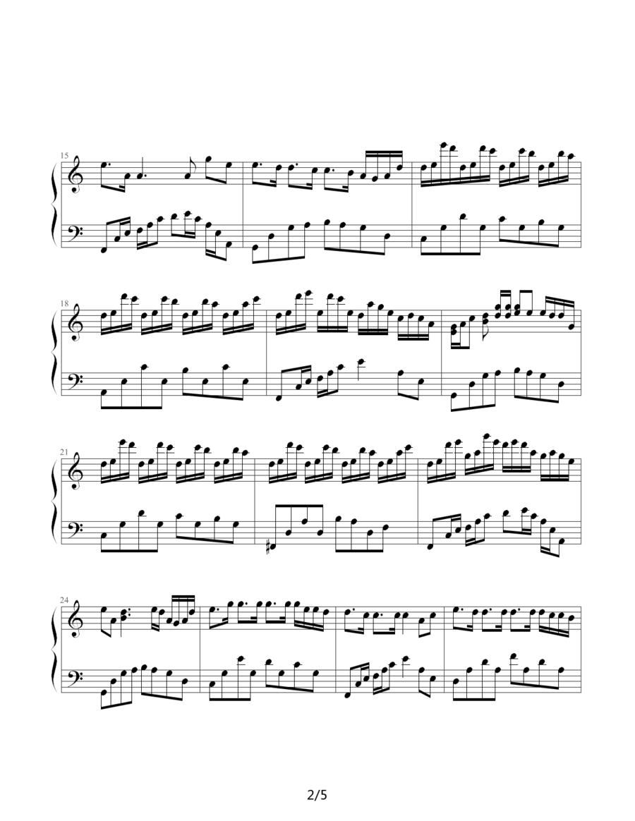 梦雨钢琴曲谱（图2）