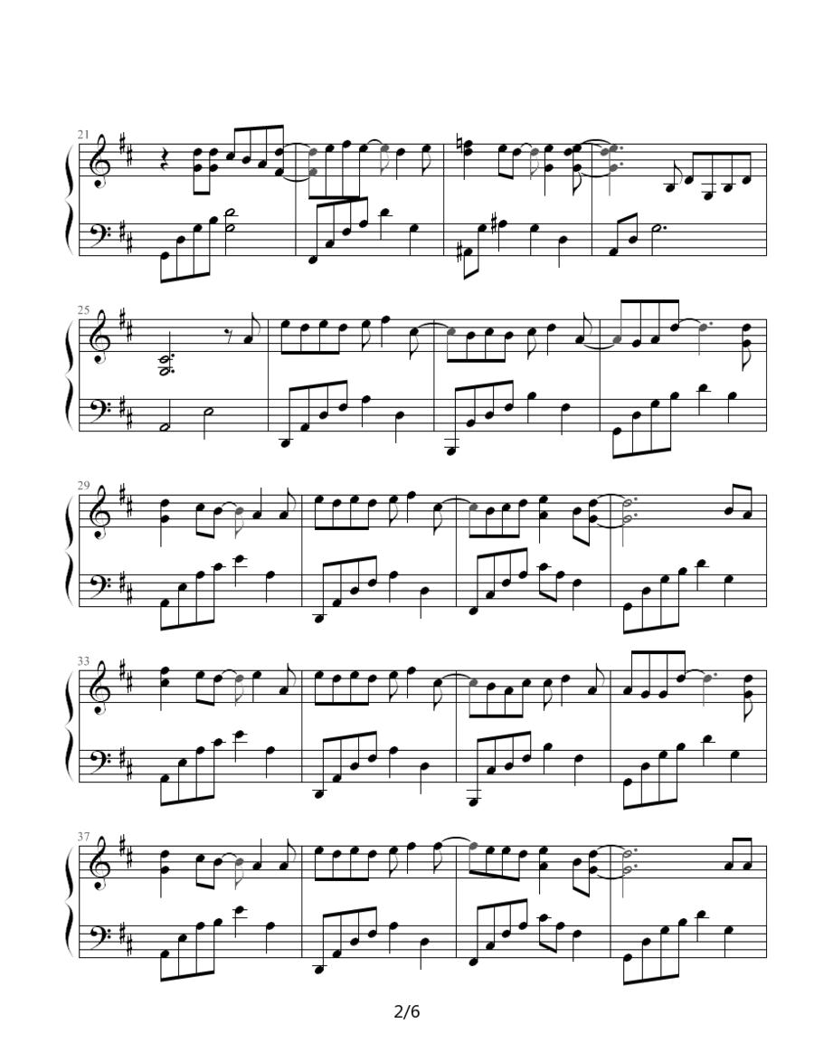 真爱（台湾偶像剧《王子变青蛙》片尾曲）钢琴曲谱（图2）