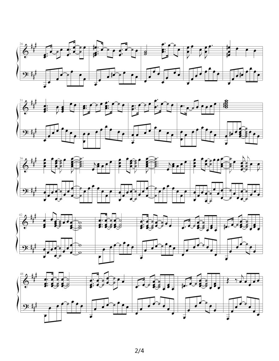 shissou（日本动漫《樱兰高校男公关部》插曲）钢琴曲谱（图2）