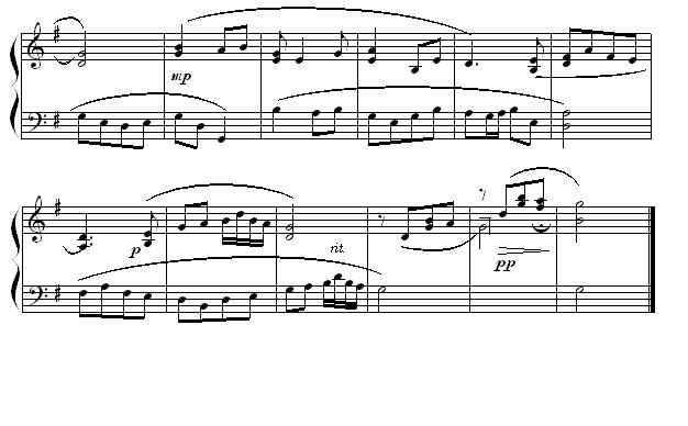 月光光钢琴曲谱（图2）