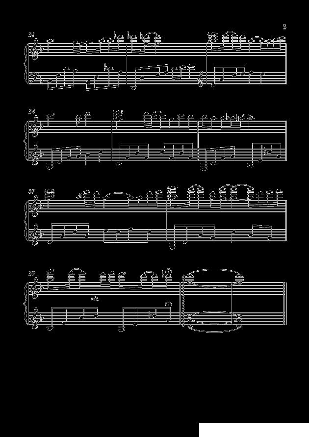 最美的夜晚钢琴曲谱（图3）