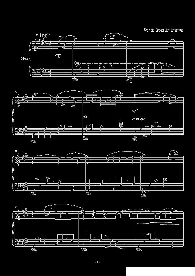 无眠的雨夜钢琴曲谱（图1）