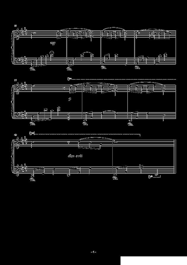 无眠的雨夜钢琴曲谱（图4）