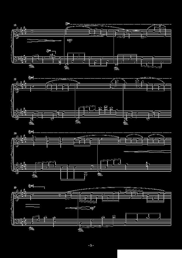 无眠的雨夜钢琴曲谱（图2）