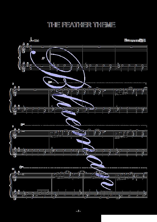 The Feather Theme （Blueame编配）钢琴曲谱（图1）