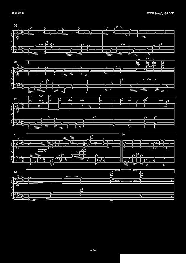 年轮钢琴曲谱（图3）