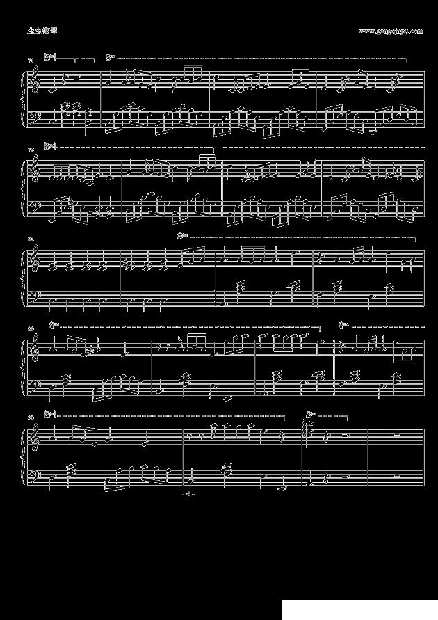 忘笑书（完整记谱版）钢琴曲谱（图4）