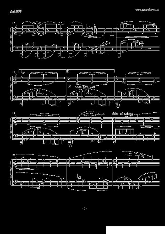 随想曲（Op.76.No.8 ）钢琴曲谱（图2）