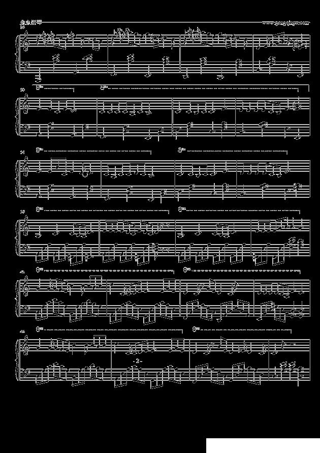 忘笑书（完整记谱版）钢琴曲谱（图2）