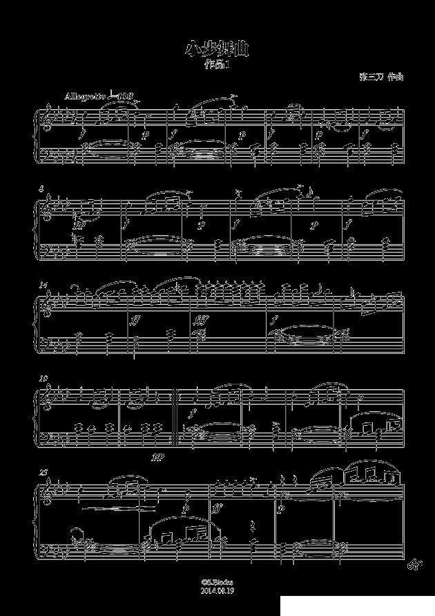 f小调小步舞曲钢琴曲谱（图1）