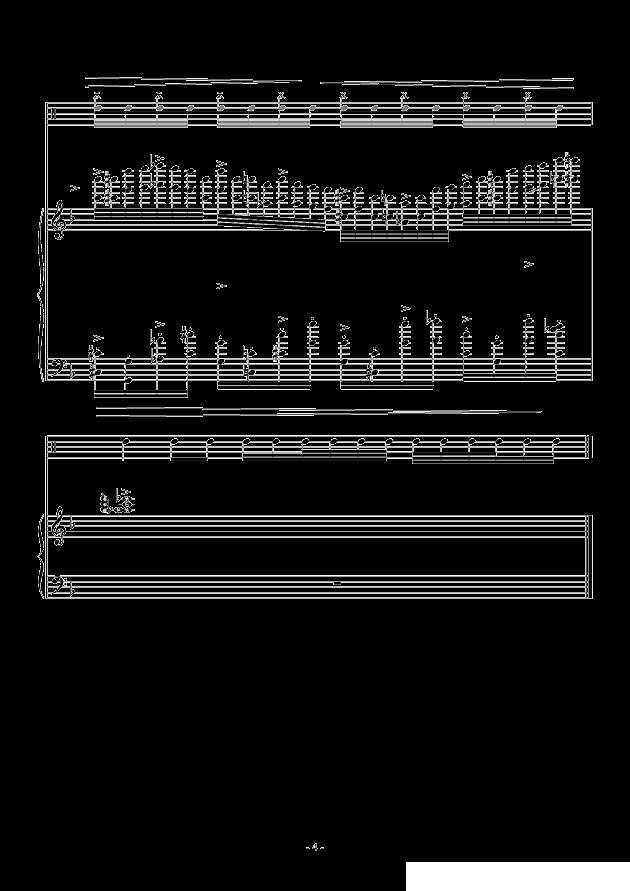 闹鬼的神社（乱写系列）钢琴曲谱（图4）