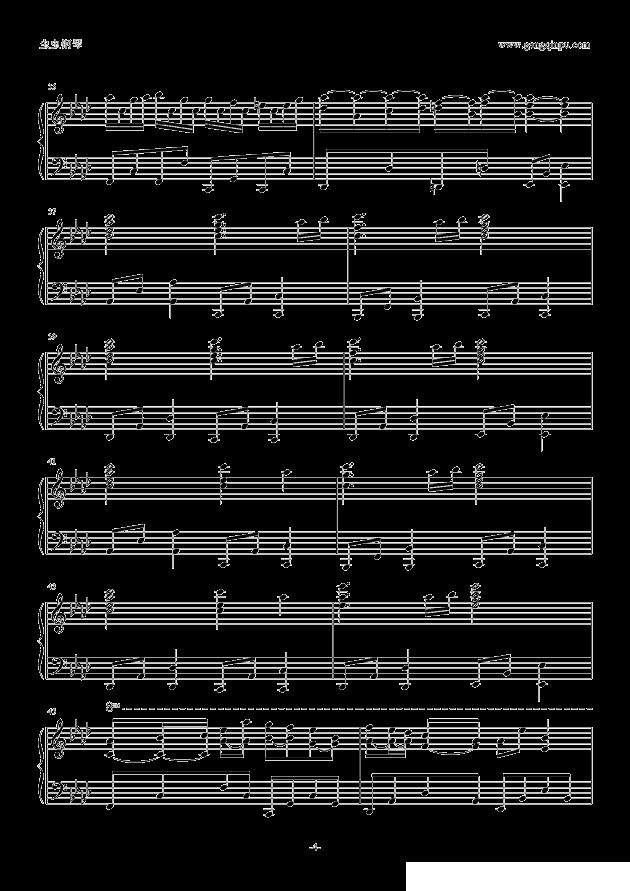 happiness of marionette （选自《海猫鸣泣之时》）钢琴曲谱（图4）