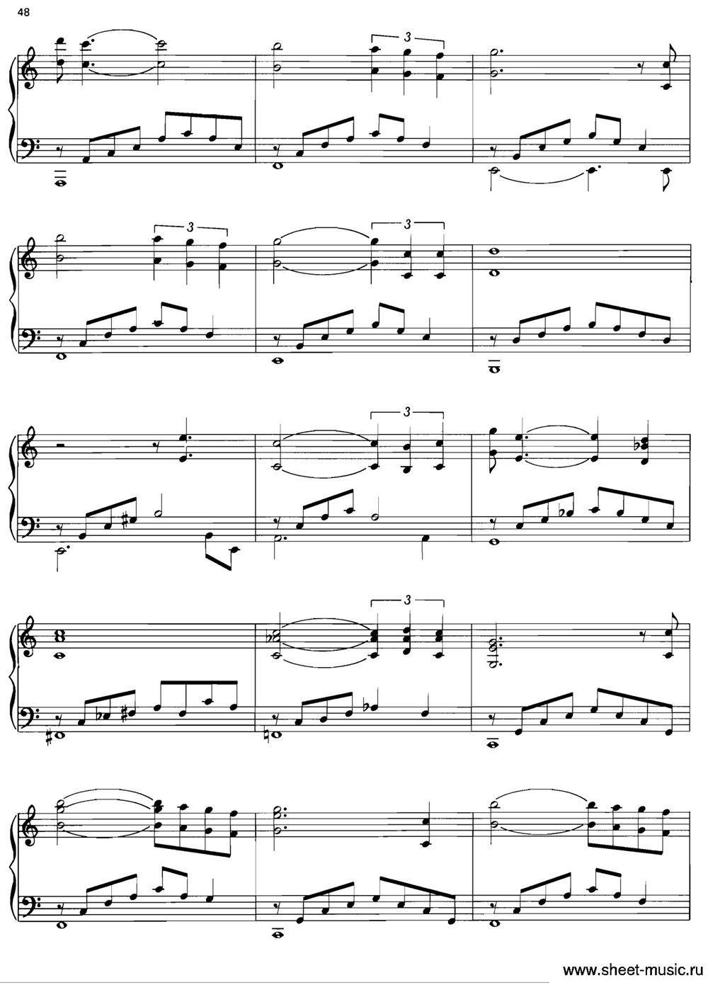 MOON RIVER钢琴曲谱（图3）
