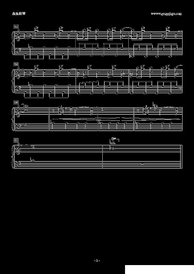RED钢琴曲谱（图2）