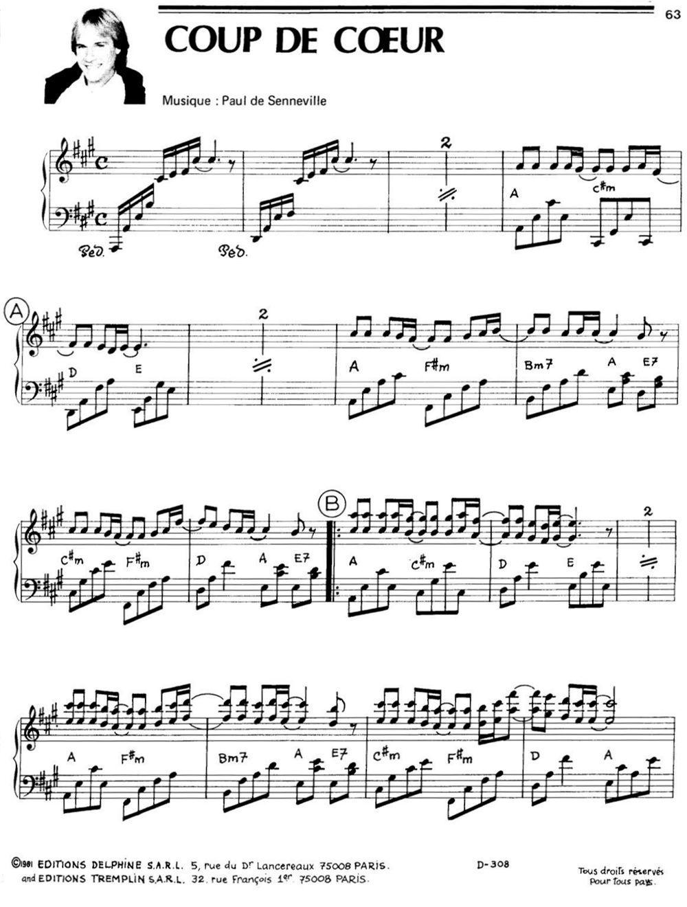 COUP DE COEUR钢琴曲谱（图1）
