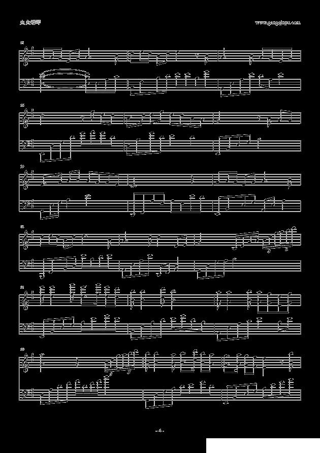 顺流逆流钢琴曲谱（图4）
