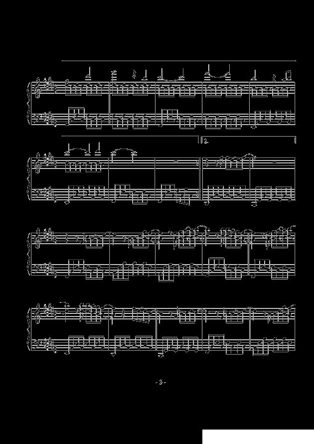 明天，你好钢琴曲谱（图3）