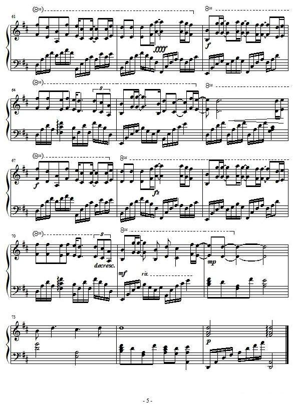 恋无可恋钢琴曲谱（图5）