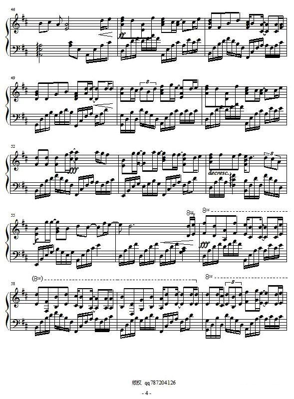 恋无可恋钢琴曲谱（图4）