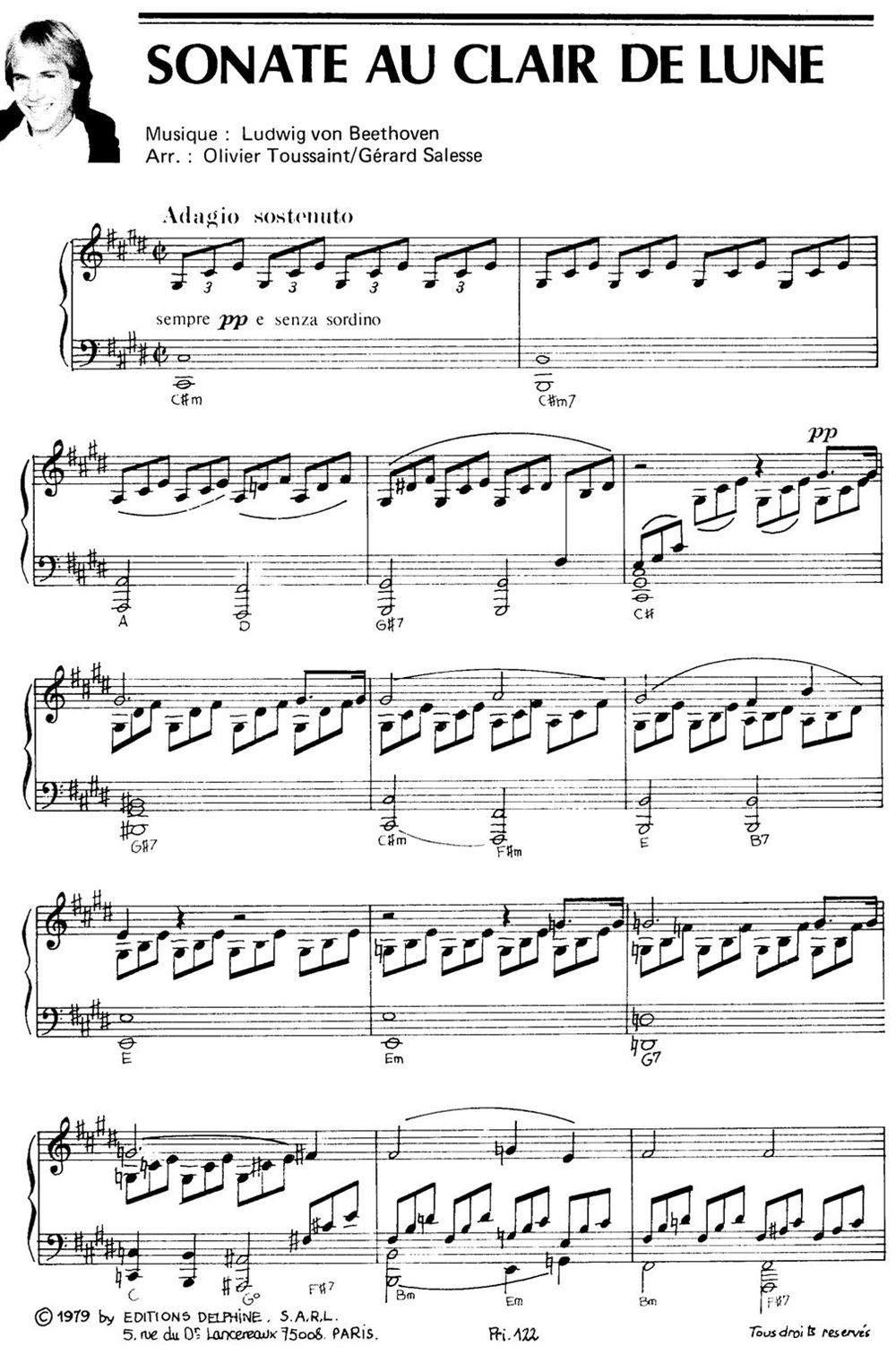 SONATE AU CLAIR DE LUNE钢琴曲谱（图1）