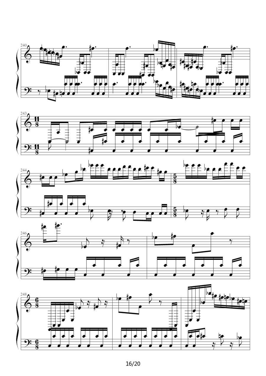 魂斗罗（韦昌宜制谱版）钢琴曲谱（图16）
