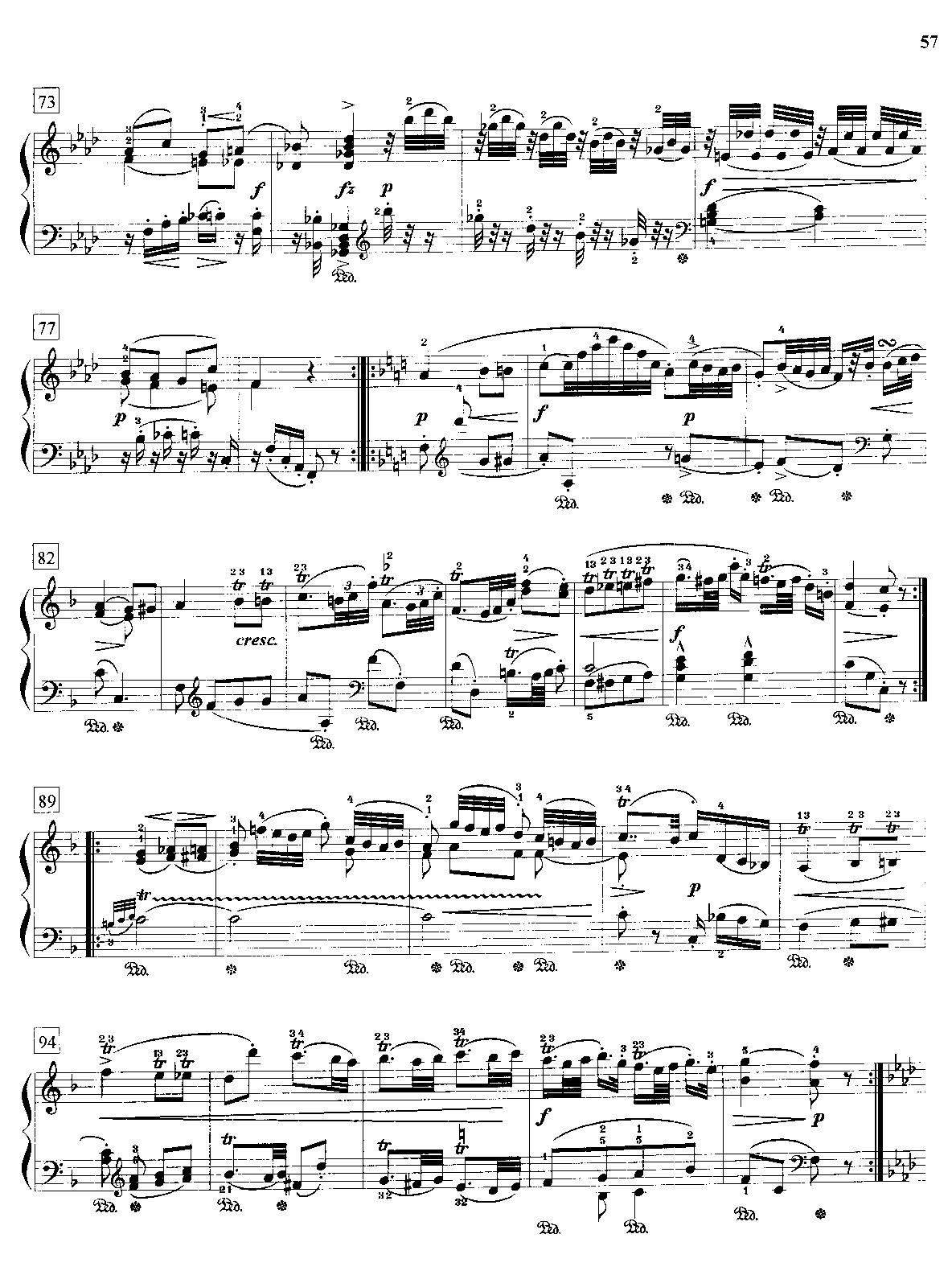 f小调变奏曲（Op.83）钢琴曲谱（图4）