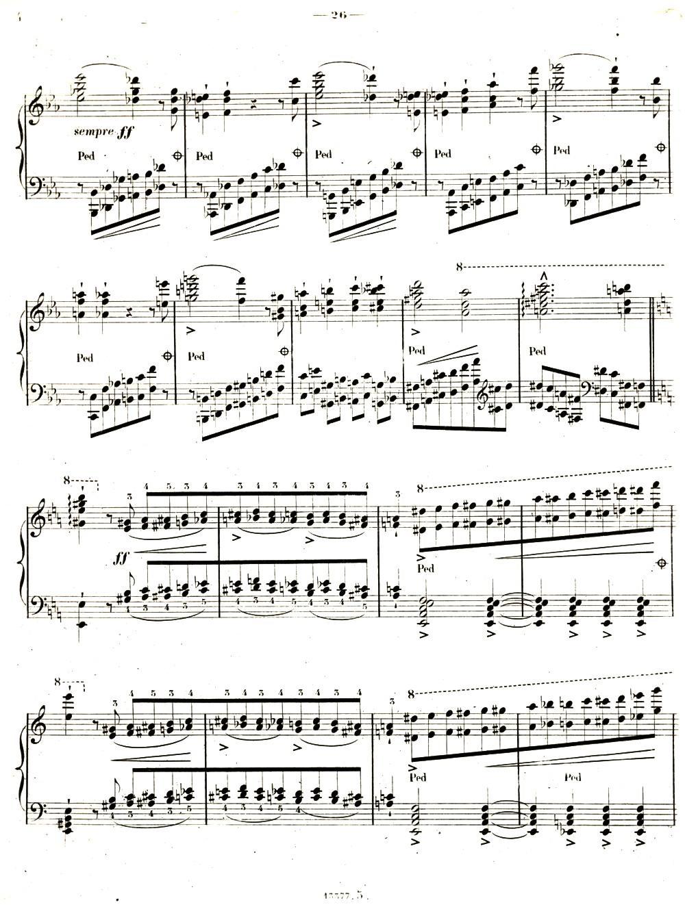 旅行岁月（第一集）瑞士游记（ 5.暴风雨 Orage ）钢琴曲谱（图3）