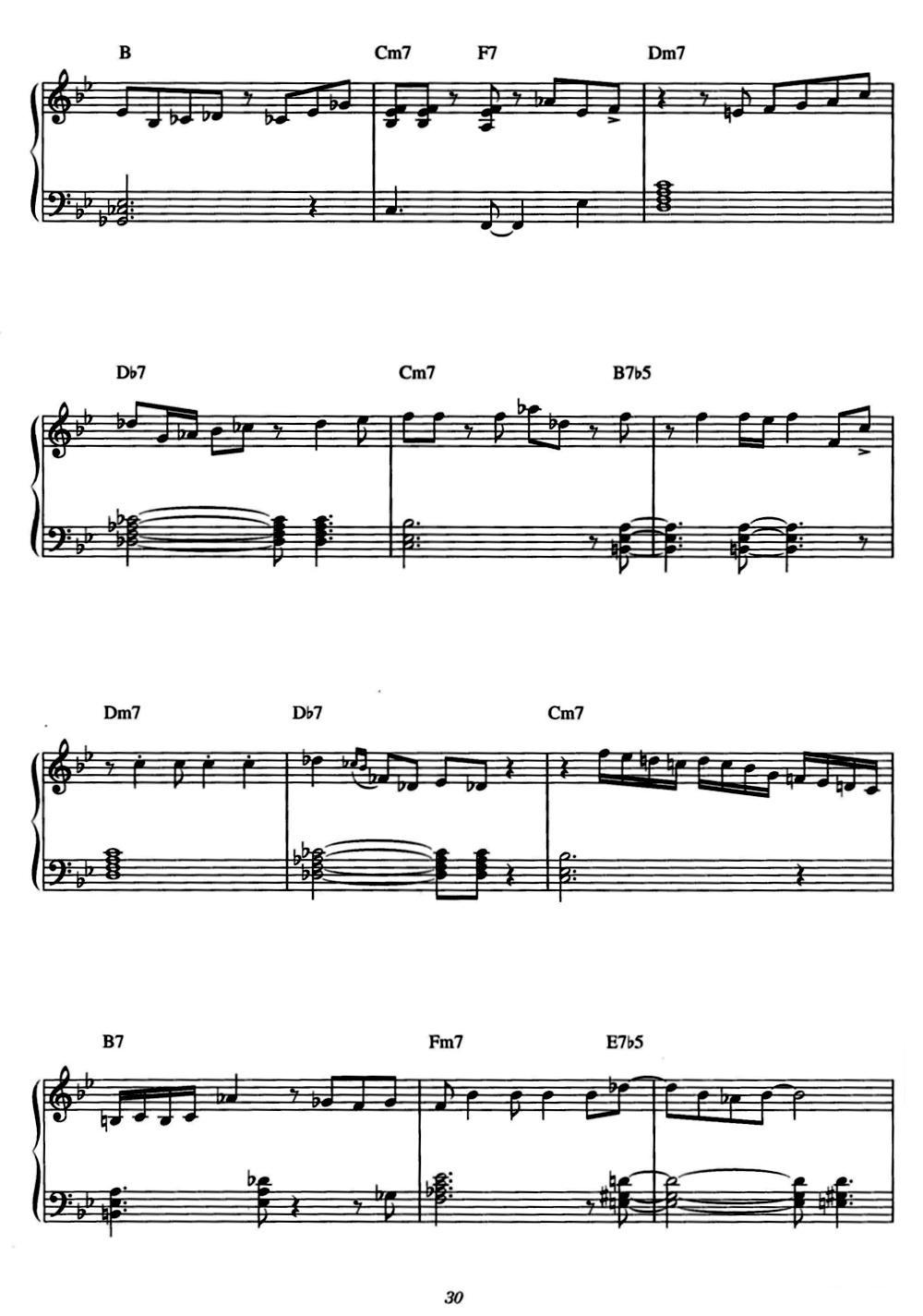 One Note Samba（samba de uma nota so）（爵士钢琴酒吧独奏钢琴谱）钢琴曲谱（图5）