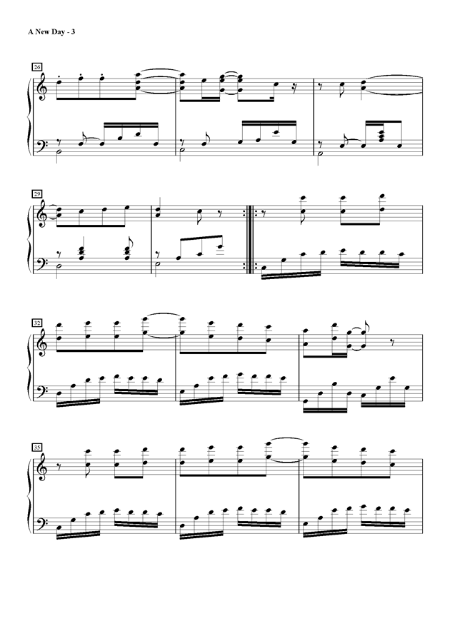 A New Day钢琴曲谱（图3）