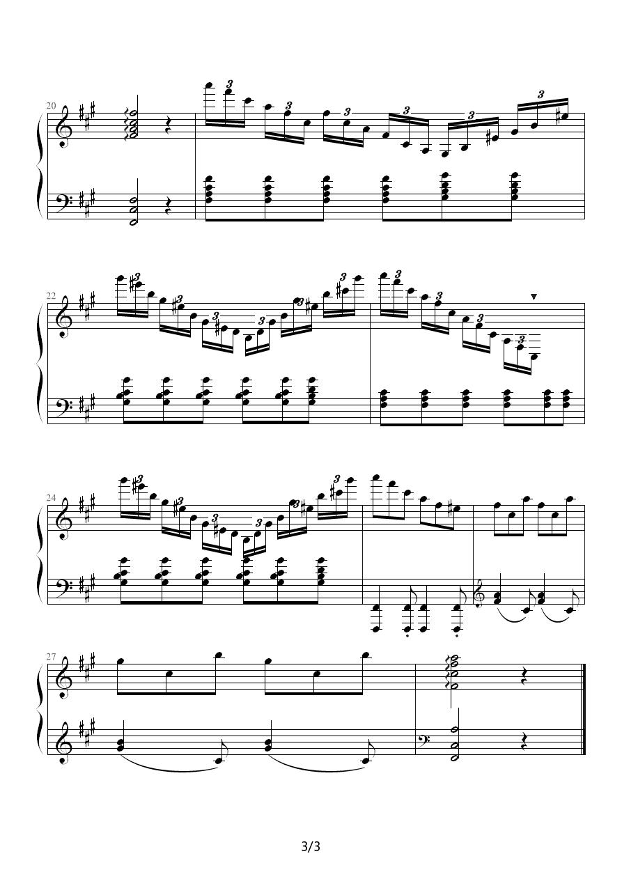 #f小调狂想曲（No.2）钢琴曲谱（图3）