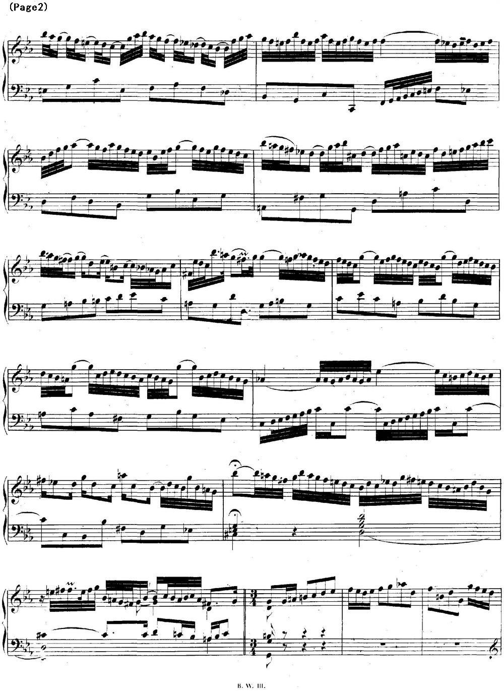 帕蒂塔6首德国组曲（No.2 c小调 巴赫 Partita c Minor BWV 826）钢琴曲谱（图2）