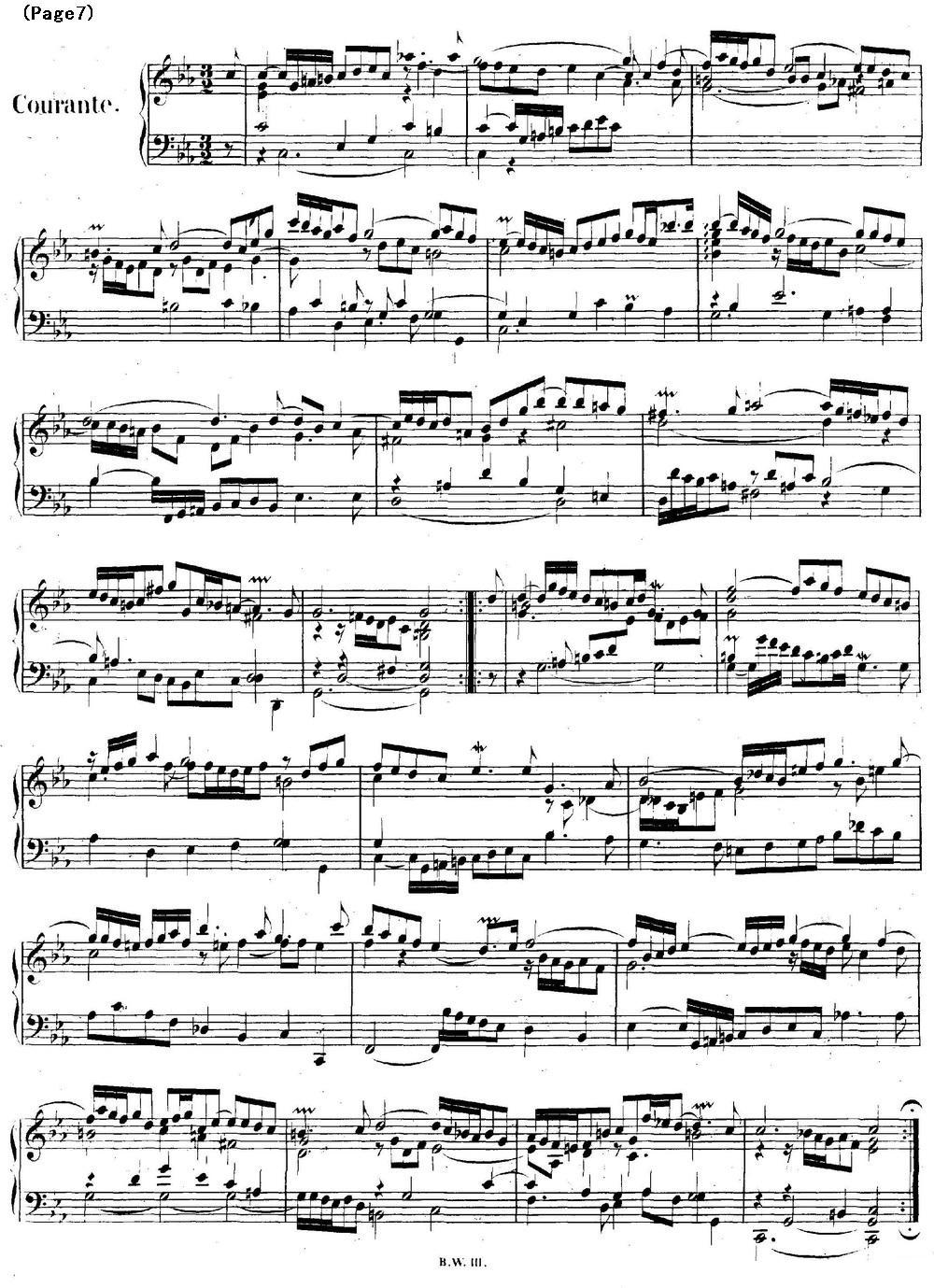 帕蒂塔6首德国组曲（No.2 c小调 巴赫 Partita c Minor BWV 826）钢琴曲谱（图7）