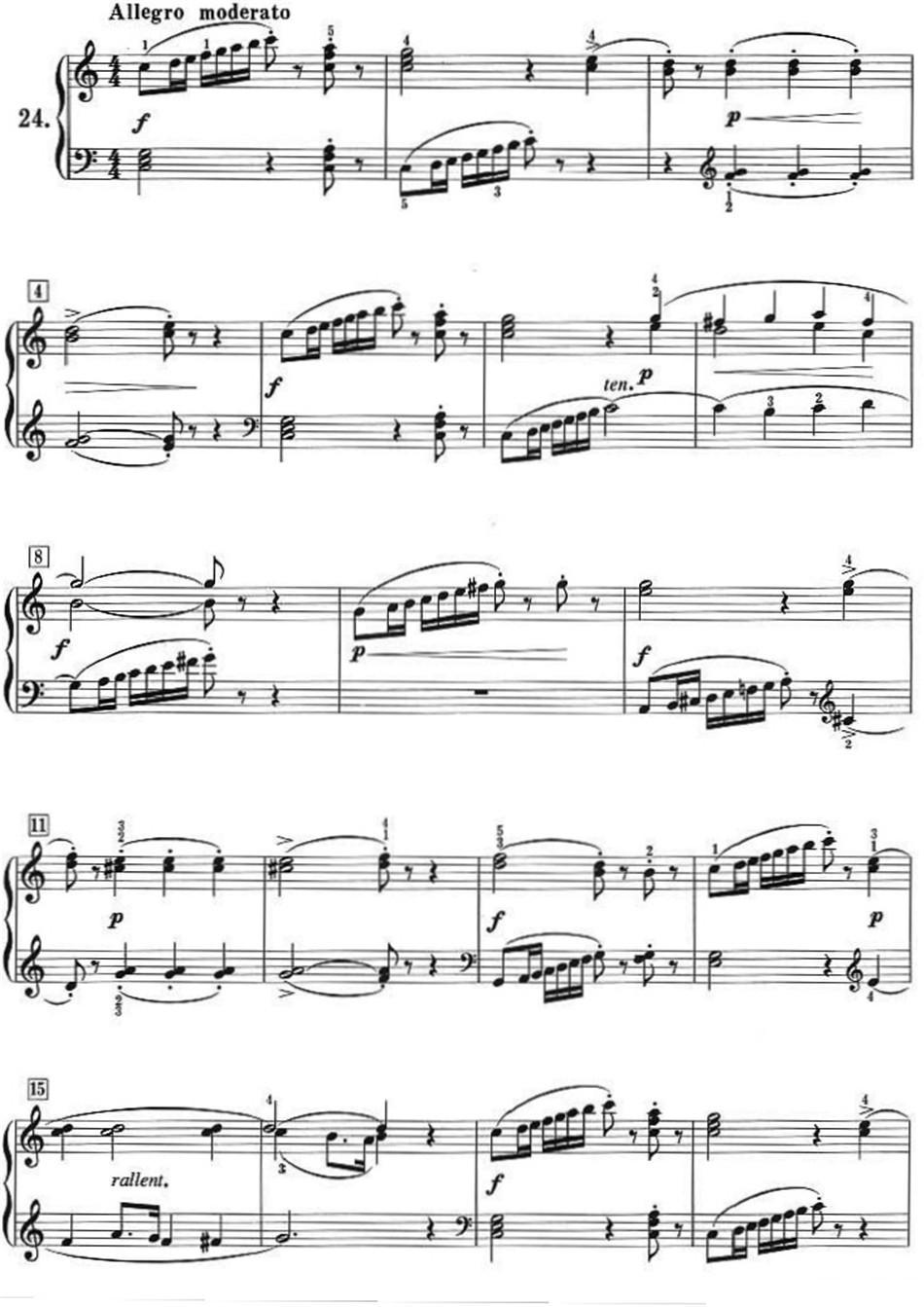 50首莱蒙钢琴练习曲 作品37（NO.24）钢琴曲谱（图1）