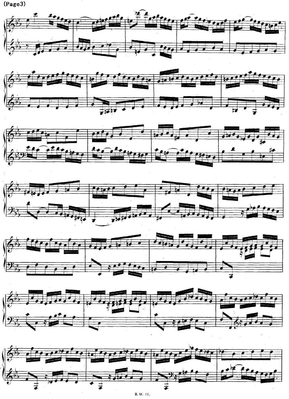 帕蒂塔6首德国组曲（No.2 c小调 巴赫 Partita c Minor BWV 826）钢琴曲谱（图3）