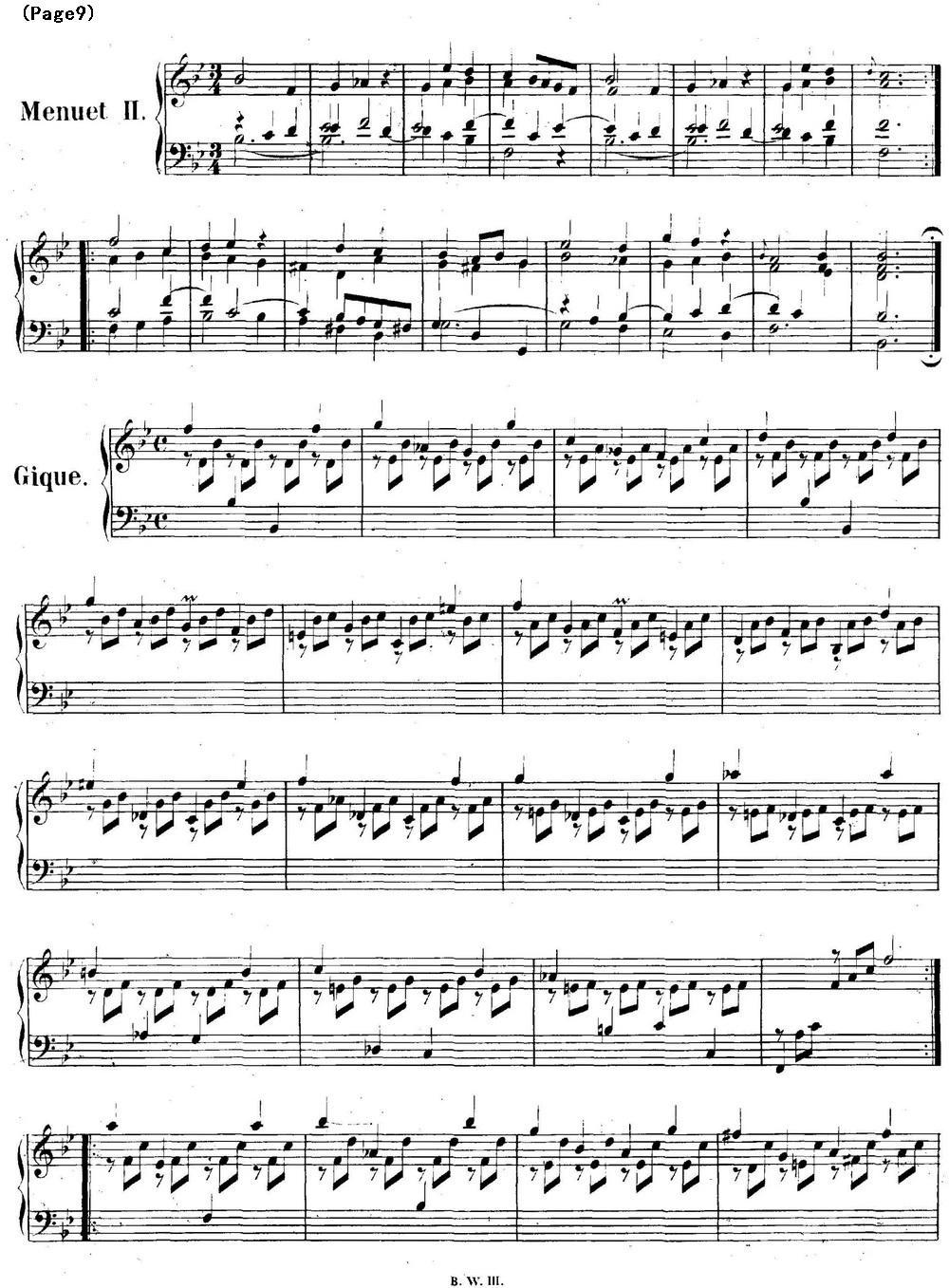 帕蒂塔6首德国组曲（No.1 降B大调 巴赫 Partita B-flat Major BWV825钢琴曲谱（图9）