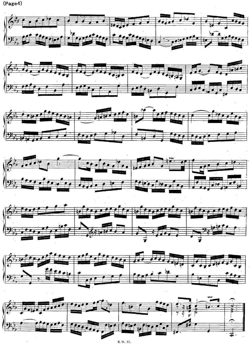 帕蒂塔6首德国组曲（No.2 c小调 巴赫 Partita c Minor BWV 826）钢琴曲谱（图4）