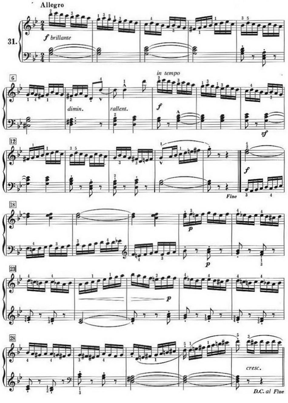 50首莱蒙钢琴练习曲 作品37（NO.31）钢琴曲谱（图1）