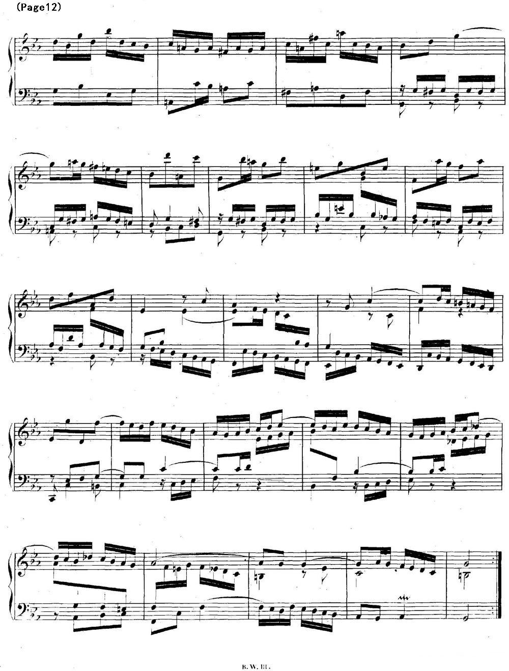 帕蒂塔6首德国组曲（No.2 c小调 巴赫 Partita c Minor BWV 826）钢琴曲谱（图12）