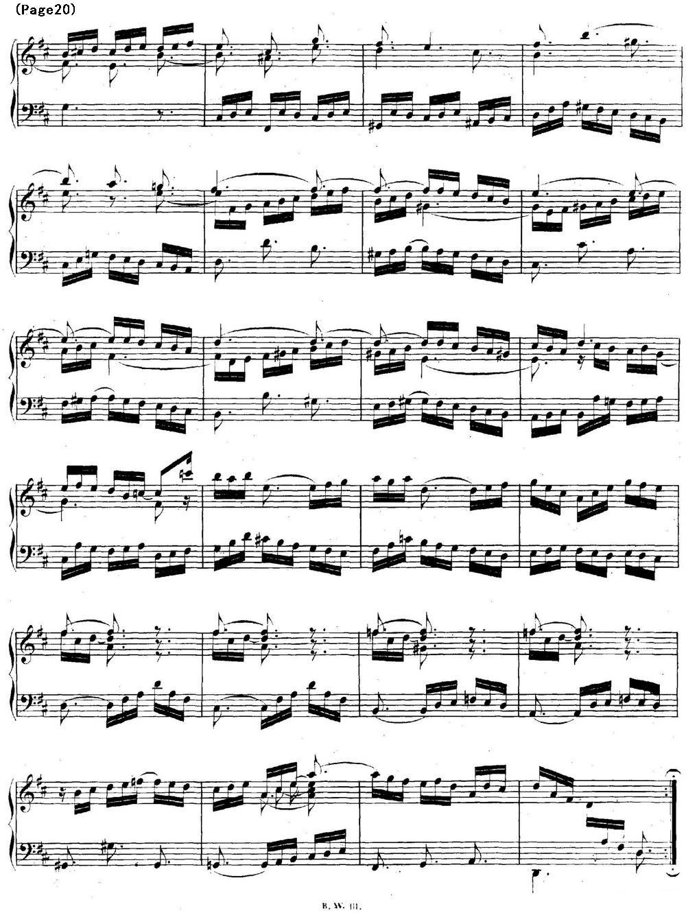 帕蒂塔6首德国组曲（No.4 D大调 巴赫 Partita D Major BWV 828）钢琴曲谱（图20）