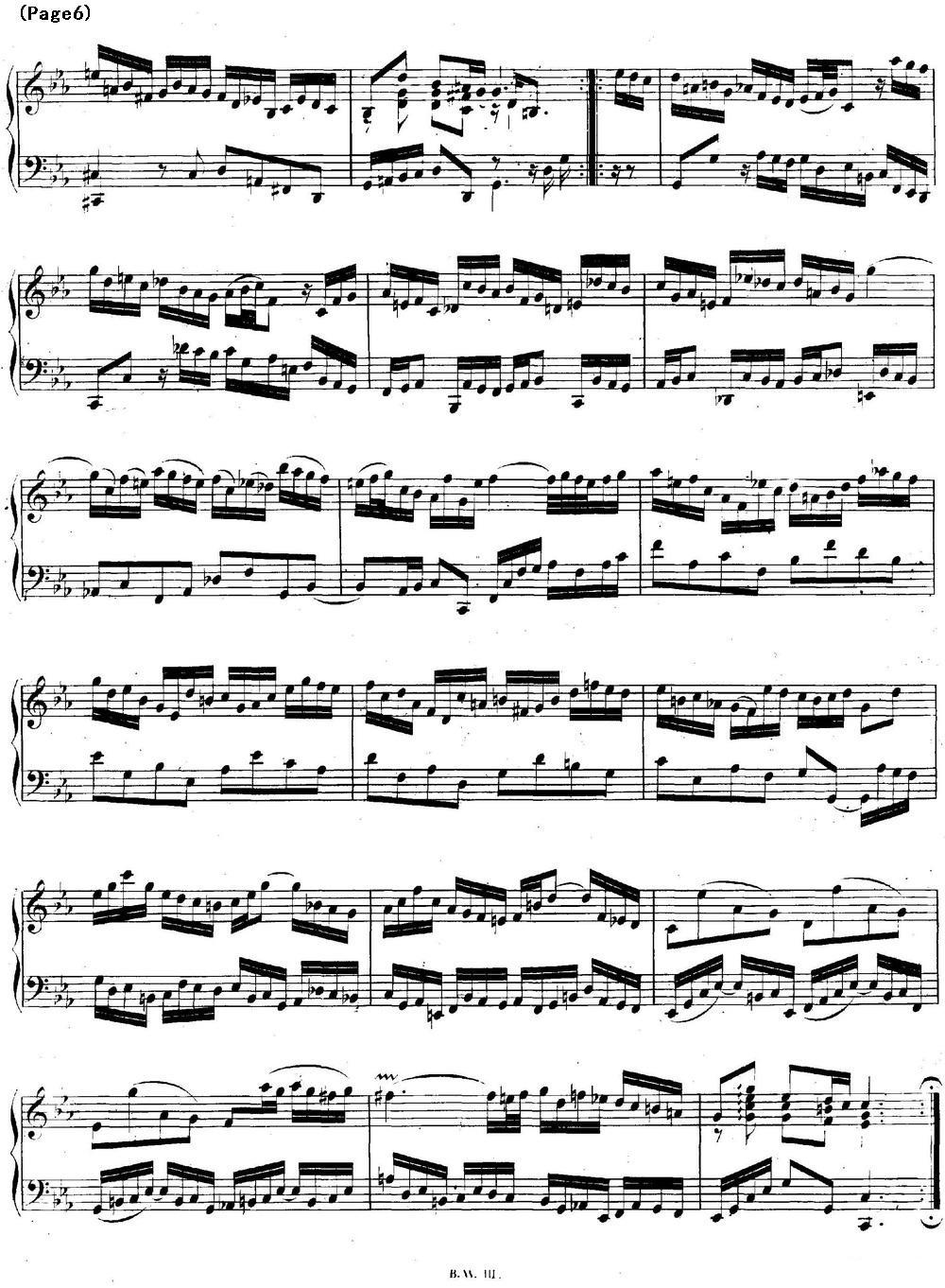 帕蒂塔6首德国组曲（No.2 c小调 巴赫 Partita c Minor BWV 826）钢琴曲谱（图6）