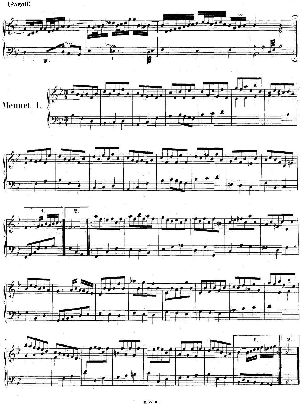 帕蒂塔6首德国组曲（No.1 降B大调 巴赫 Partita B-flat Major BWV825钢琴曲谱（图8）