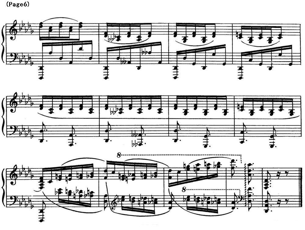 斯克里亚宾12首钢琴练习曲 Op8（No.10 Alexander Scriabin Etudes）钢琴曲谱（图6）