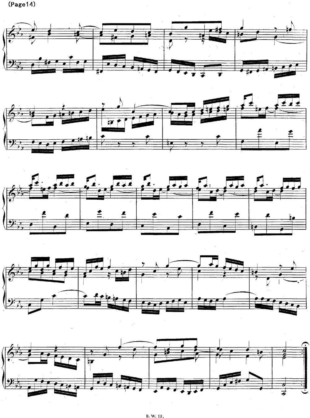 帕蒂塔6首德国组曲（No.2 c小调 巴赫 Partita c Minor BWV 826）钢琴曲谱（图14）