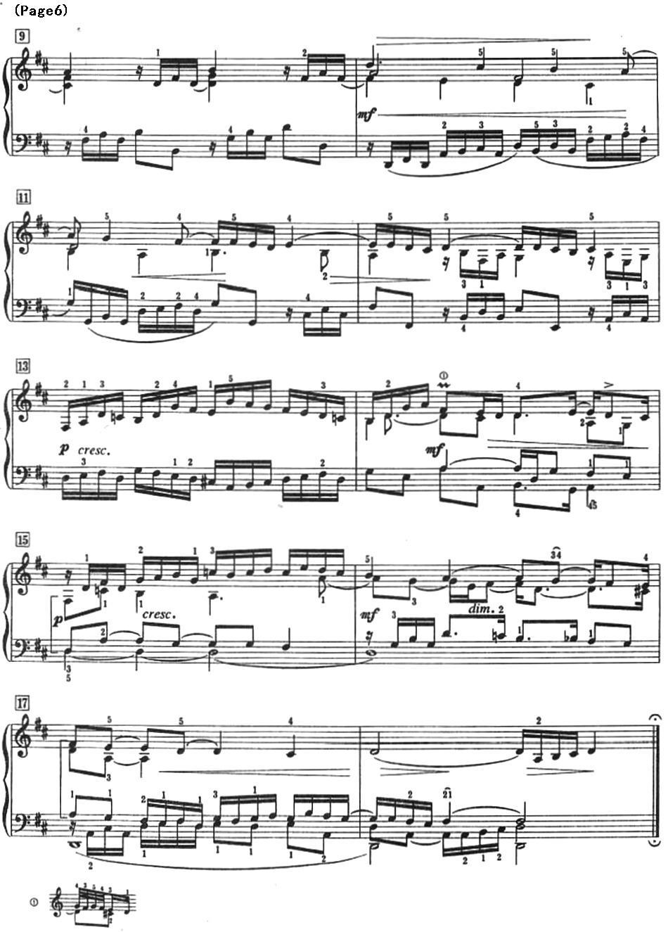 巴赫小前奏曲（NO.1-NO.4）钢琴曲谱（图6）