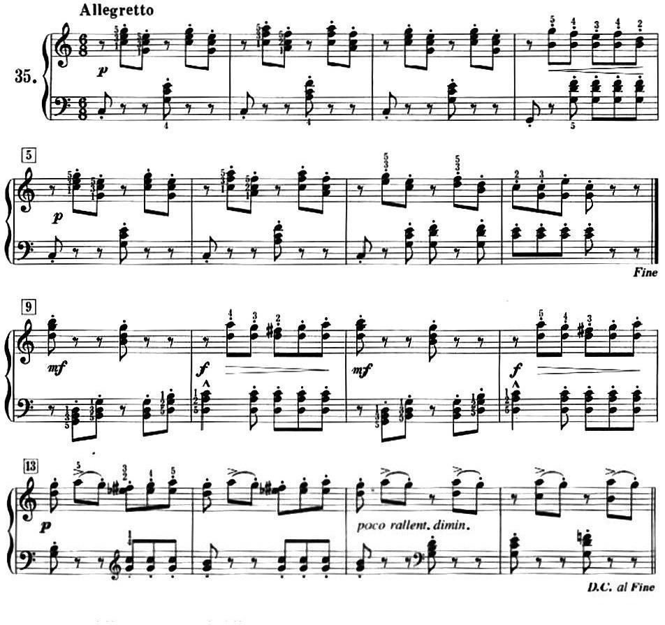 50首莱蒙钢琴练习曲 作品37（NO.35）钢琴曲谱（图1）