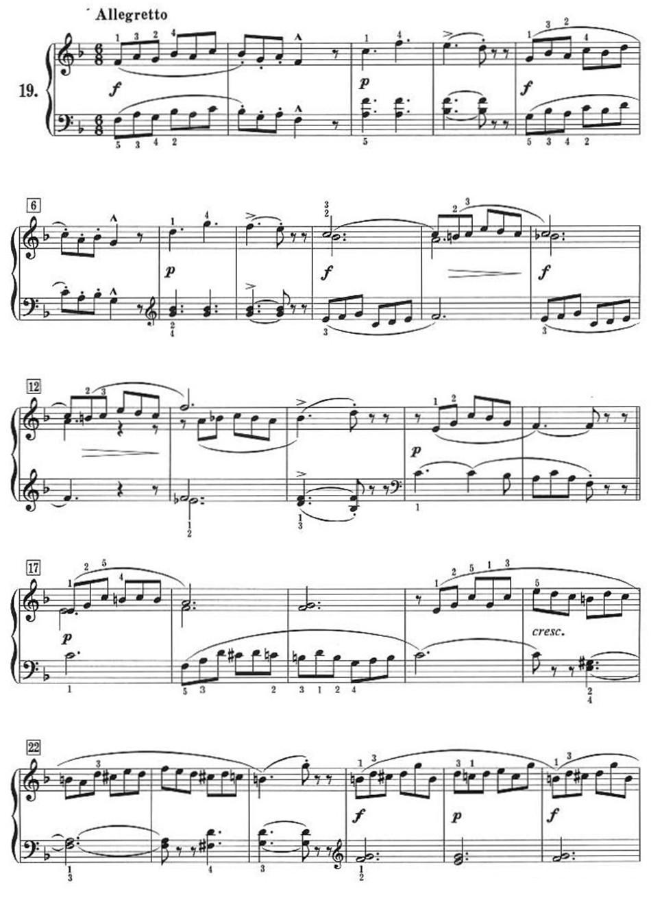 50首莱蒙钢琴练习曲 作品37（NO.19）钢琴曲谱（图1）